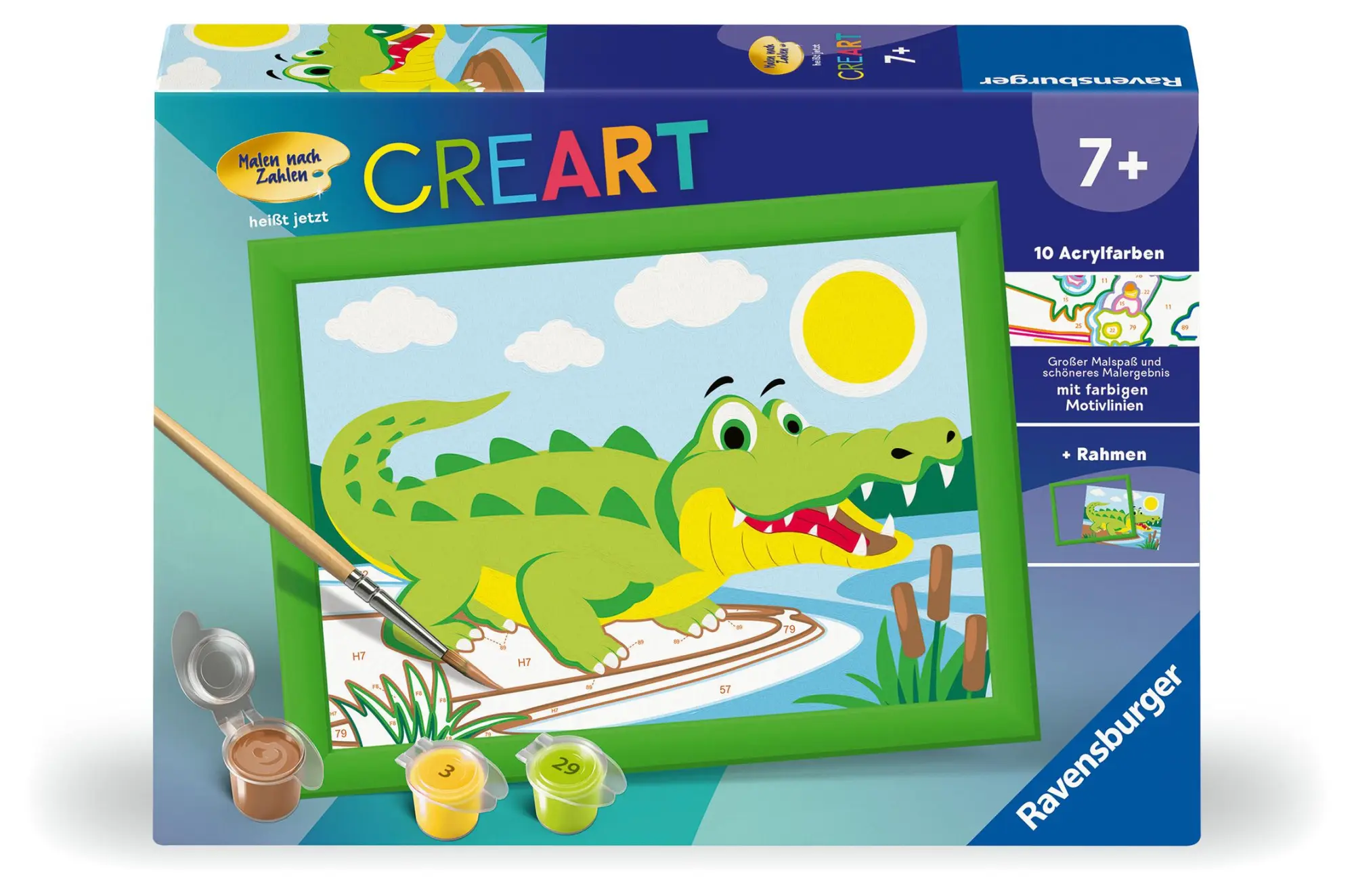 Cover: 4005556239535 | CreArt, Malen nach Zahlen Kinder - Krokodil an Land | Spiel | Deutsch