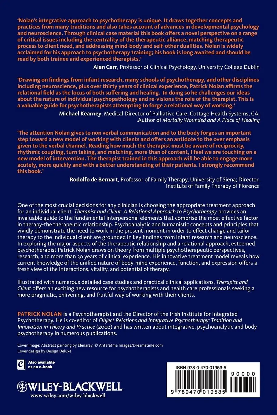 Rückseite: 9780470019535 | Therapist and Client | A Relational Approach to Psychotherapy | Nolan