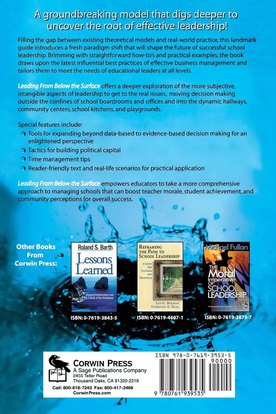 Rückseite: 9780761939535 | Leading From Below the Surface | Theodore Creighton | Taschenbuch