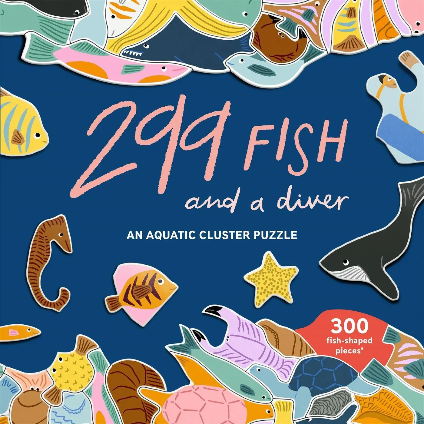 Cover: 9780857829535 | 299 Fish (and a Diver) 300 Piece Puzzle | An Aquatic Cluster Puzzle