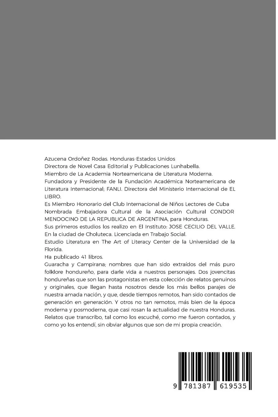 Rückseite: 9781387619535 | Guaracha y Campirana | La Hora del Cuento | Azucena Ordoñez Rodas