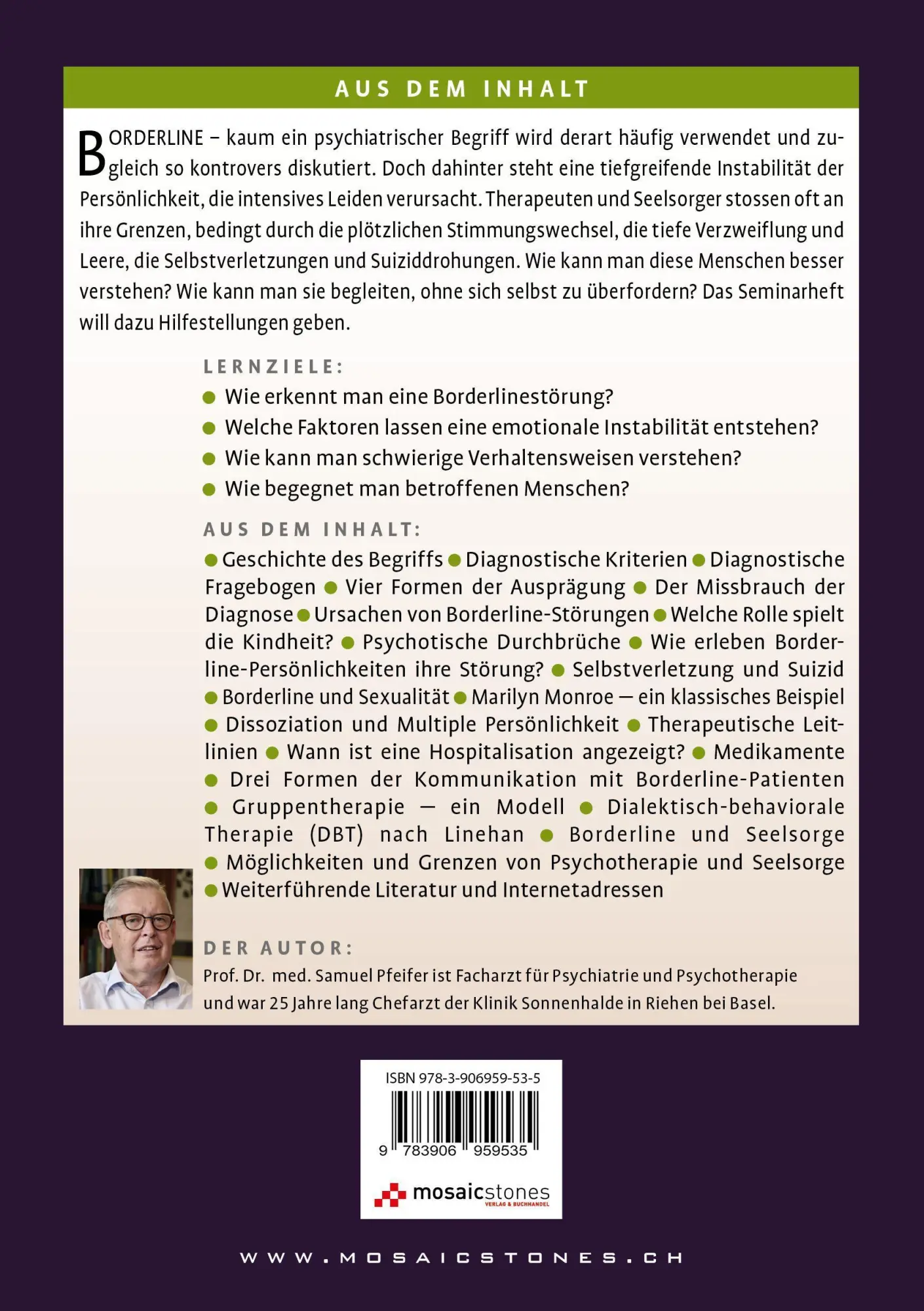 Bild: 9783906959535 | Borderline | Samuel Pfeifer | Taschenbuch | Buch | Deutsch | 2022