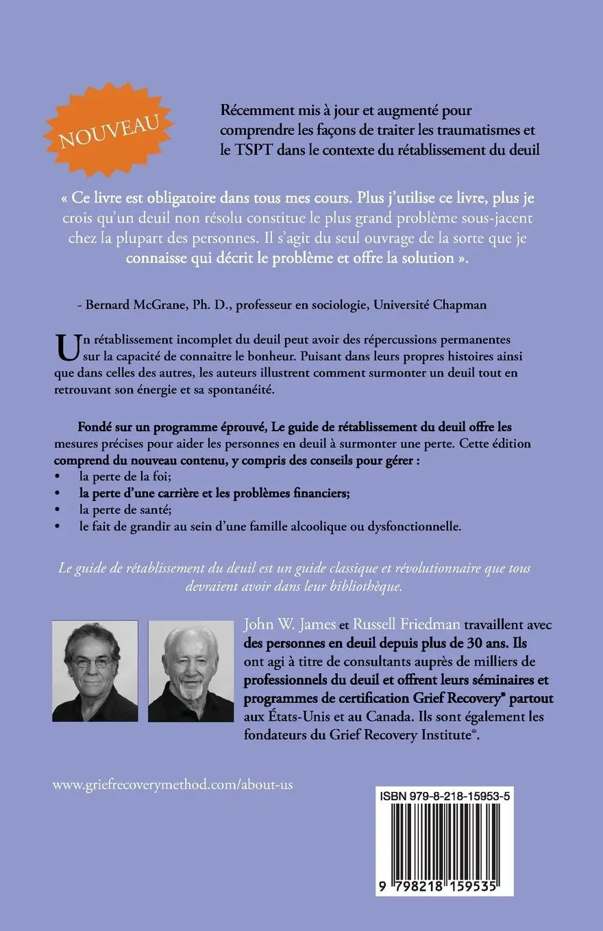 Rückseite: 9798218159535 | Le guide de Rétablissement du deuil | John W. James (u. a.) | Buch