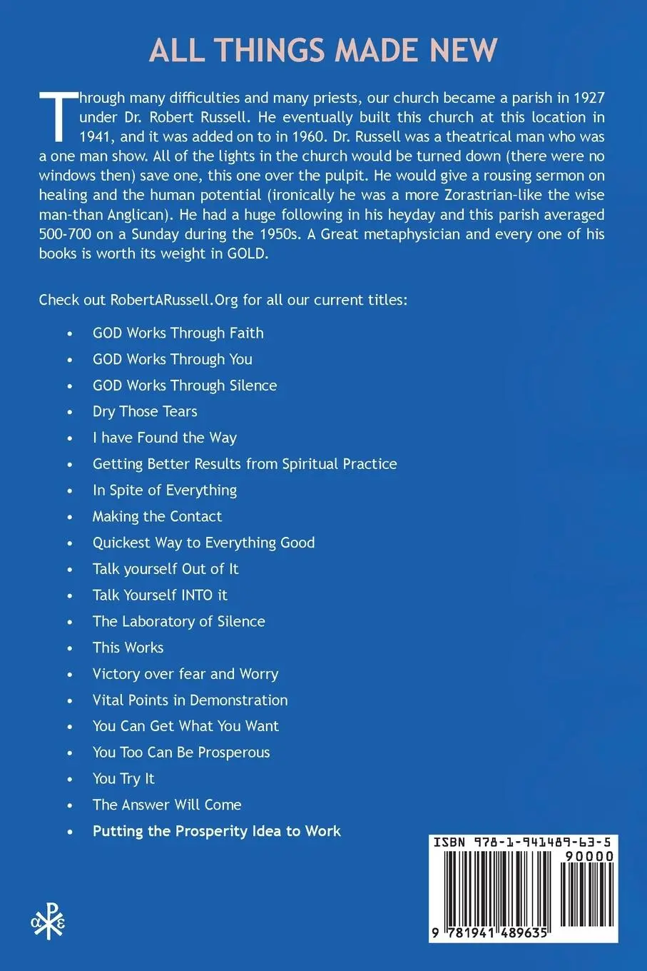 Rückseite: 9781941489635 | All Things Made New | Robert A Russell | Taschenbuch | Englisch | 2022