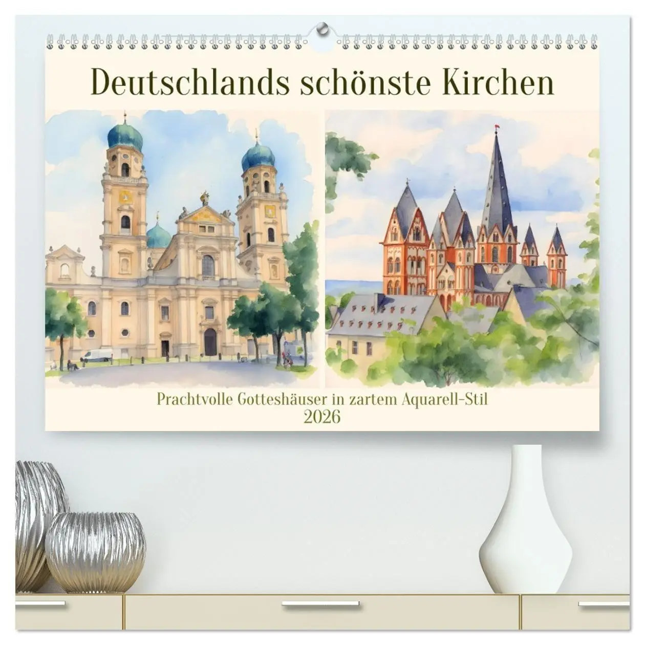 Cover: 9783516719635 | Deutschlands schönste Kirchen (hochwertiger Premium Wandkalender...