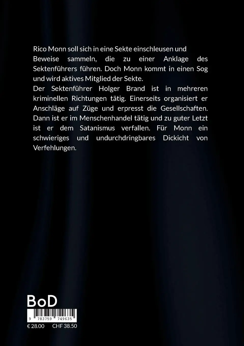 Rückseite: 9783759749635 | Gefangen im Sog des Grauens | Hady Zürcher | Taschenbuch | Paperback