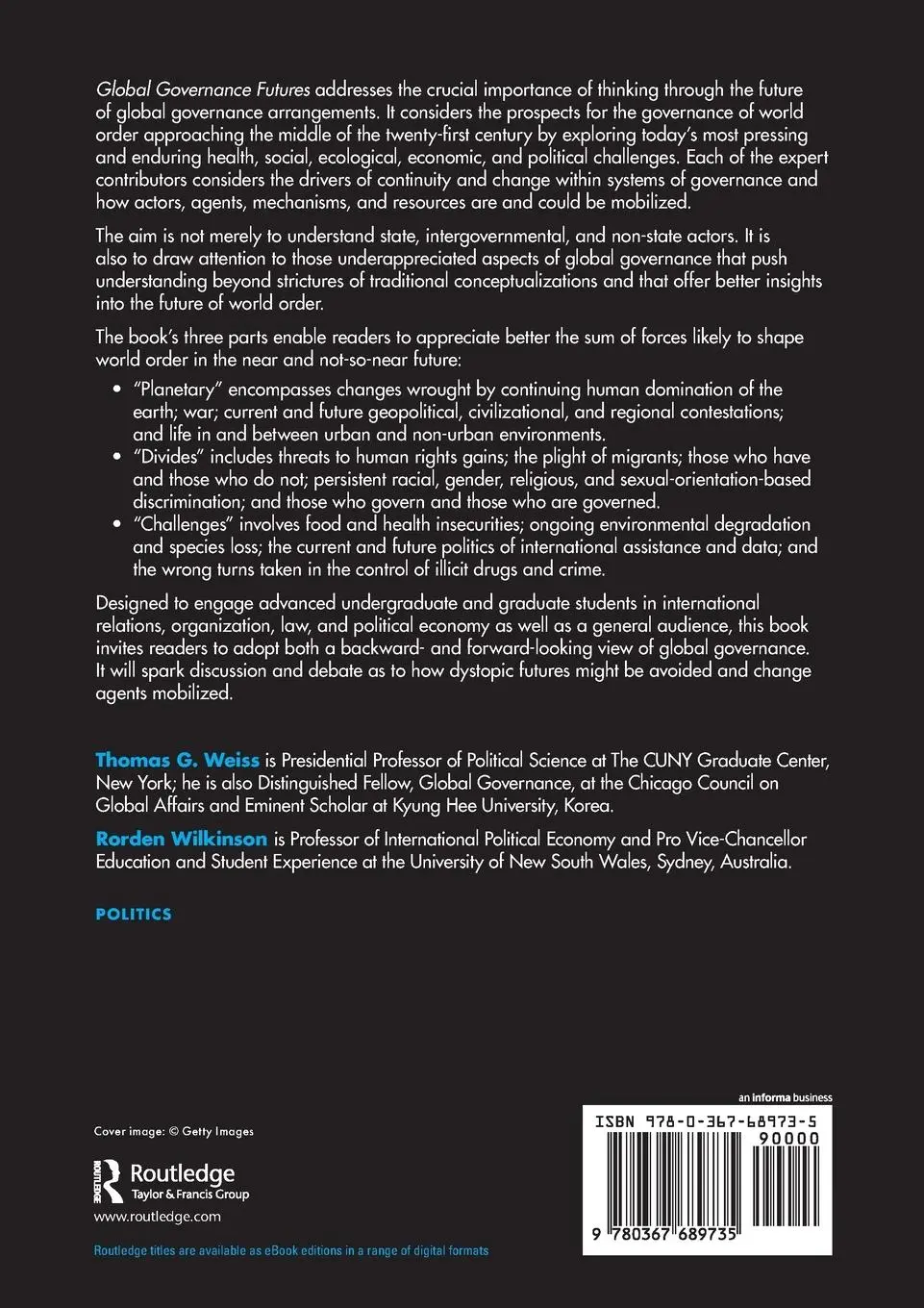 Rückseite: 9780367689735 | Global Governance Futures | Thomas G Weiss (u. a.) | Taschenbuch