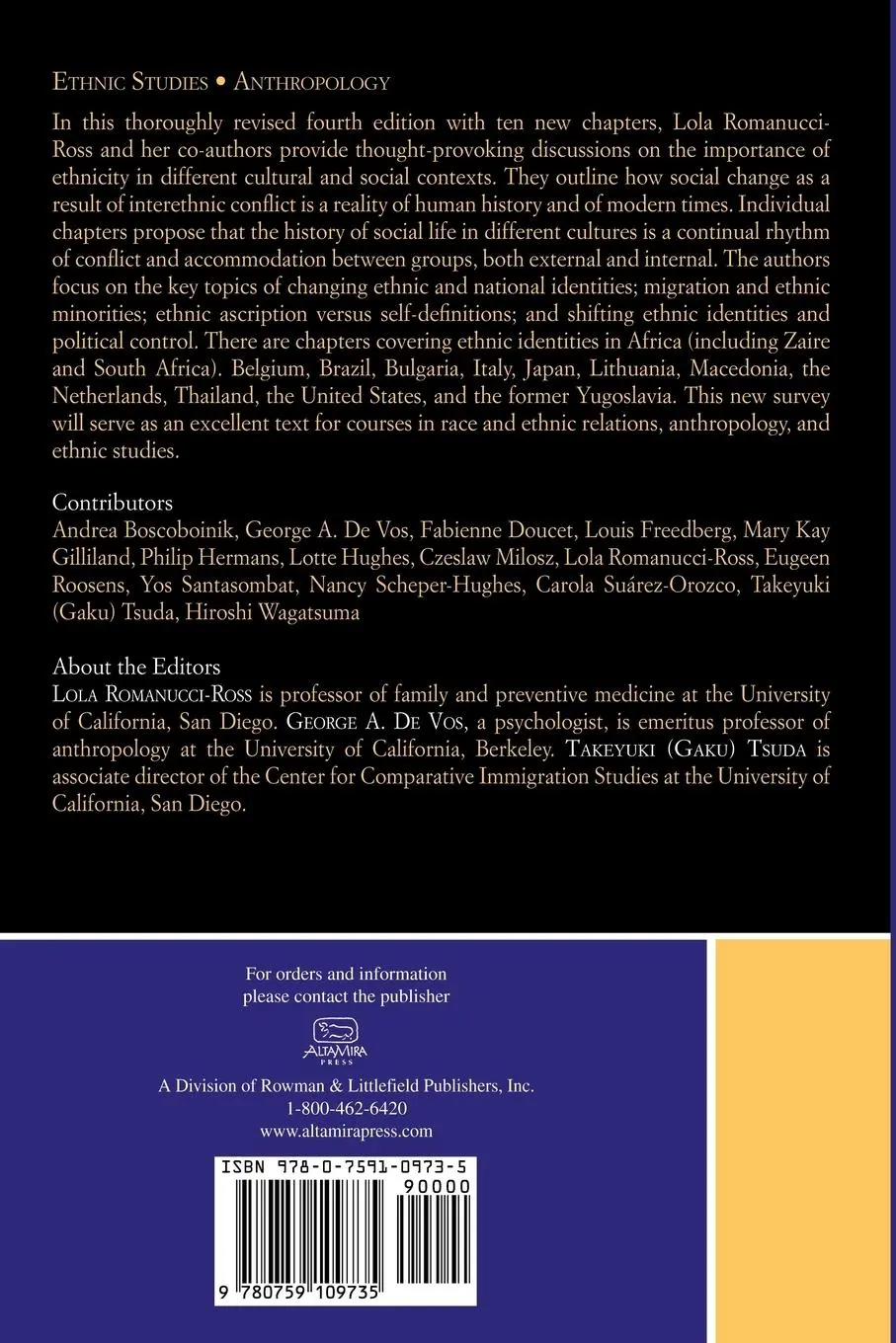 Rückseite: 9780759109735 | Ethnic Identity | Problems and Prospects for the Twenty-first Century