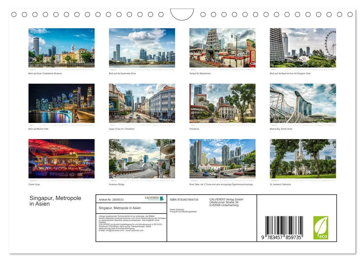 Bild: 9783457859735 | Singapur, Metropole in Asien (Wandkalender 2026 DIN A4 quer),...