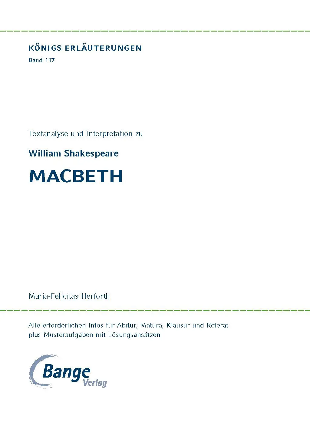 Bild: 9783804419735 | Macbeth | William Shakespeare | Taschenbuch | 126 S. | Deutsch | 2024