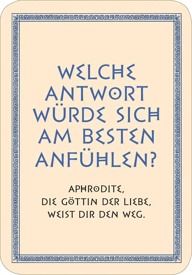 Bild: 9783845869735 | Frag die Götter | Dein Entscheidungsorakel. 50 Antwortkarten | Buch