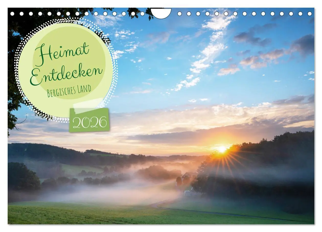 Cover: 9783457609835 | Heimat Entdecken: Bergisches Land (Wandkalender 2026 DIN A4 quer),...