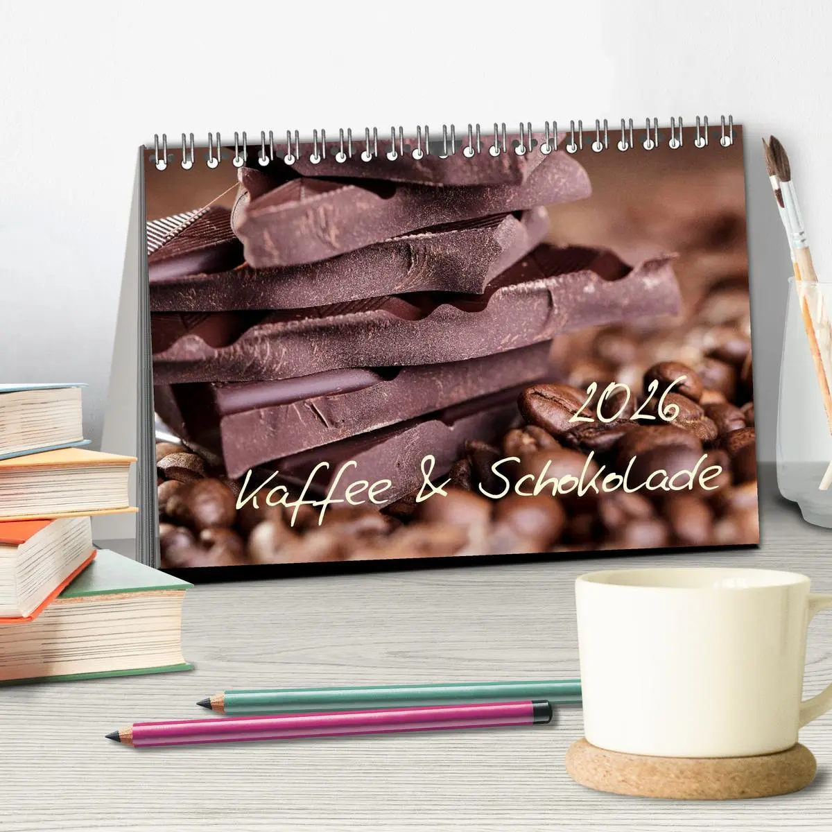 Bild: 9783516179835 | Kaffee &amp; Schokolade (Tischkalender 2026 DIN A5 quer), CALVENDO...