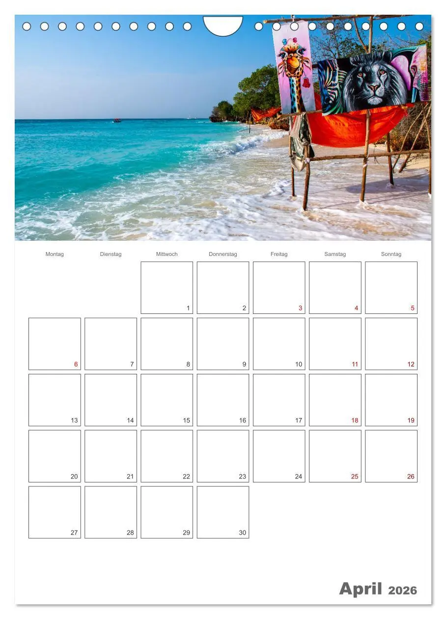 Bild: 9783516319835 | Sansibar - Traumreiseziel (Wandkalender 2026 DIN A4 hoch), CALVENDO...
