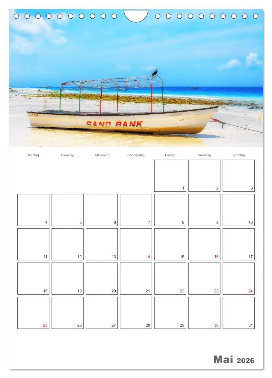 Bild: 9783516319835 | Sansibar - Traumreiseziel (Wandkalender 2026 DIN A4 hoch), CALVENDO...
