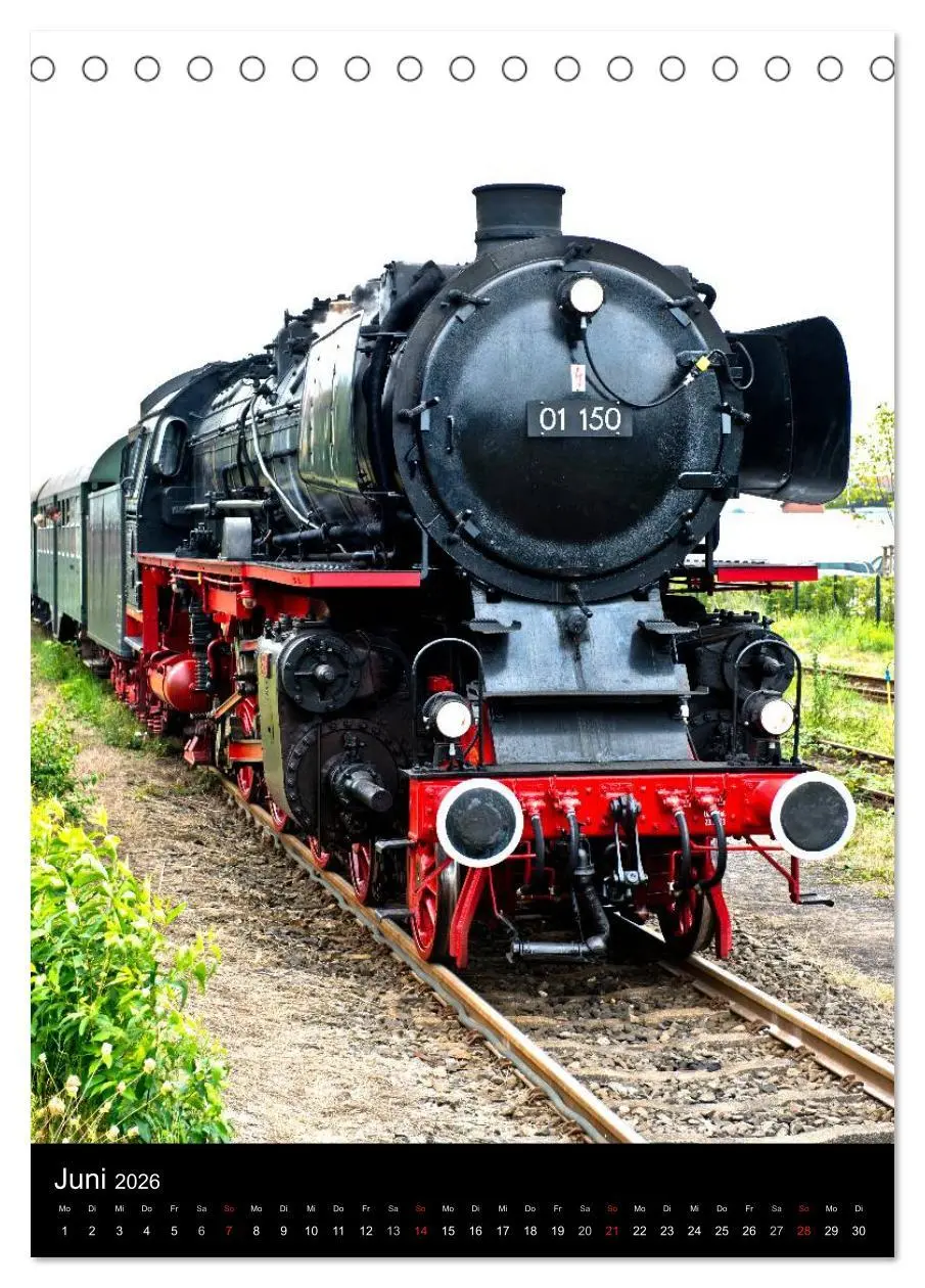 Bild: 9783516479935 | Dampflok 01 150 (Tischkalender 2026 DIN A5 hoch), CALVENDO...