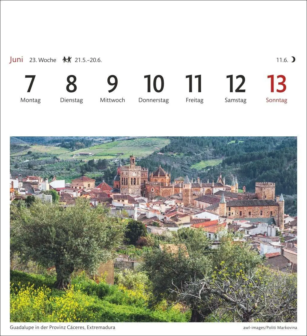 Bild: 9783840039935 | Spanien Sehnsuchtskalender 2027 - Wochenkalender mit 53 Postkarten