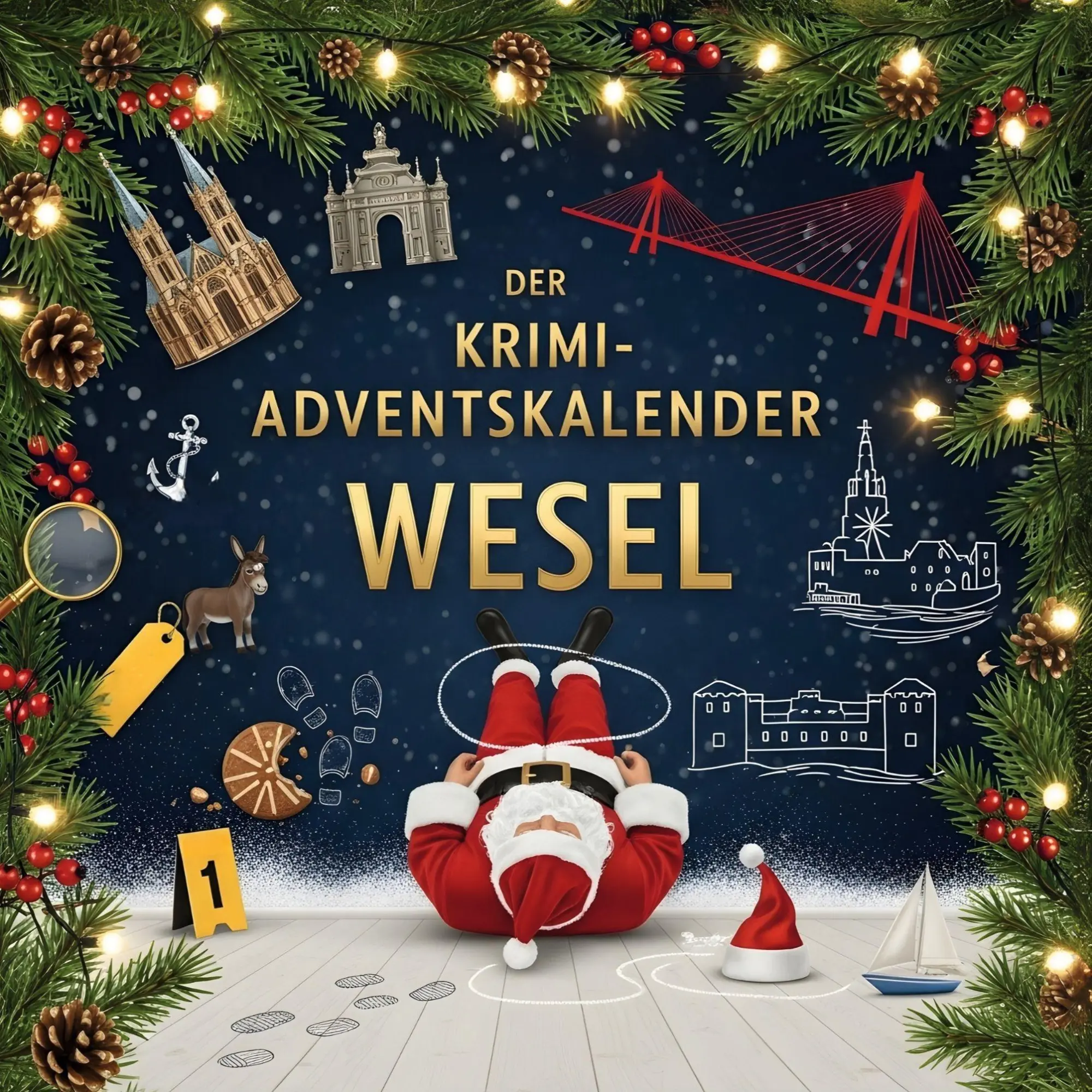 Cover: 9783695310036 | Der Krimi-Adventskalender Wesel | Mordsverdächtig in 24 Akten | Keller