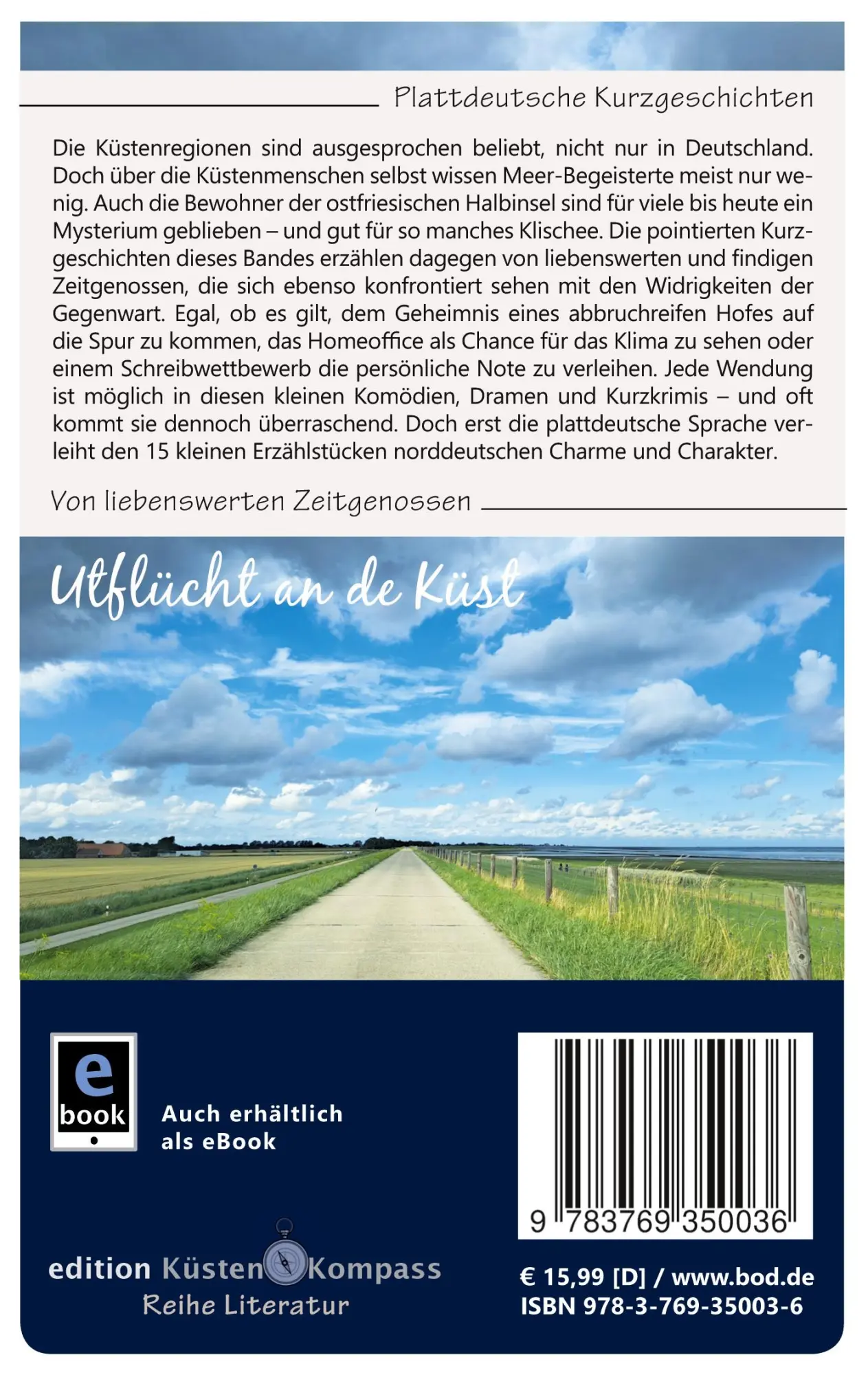 Rückseite: 9783769350036 | Utflücht an de Küst | Lübbert R. Haneborger | Taschenbuch | 140 S.