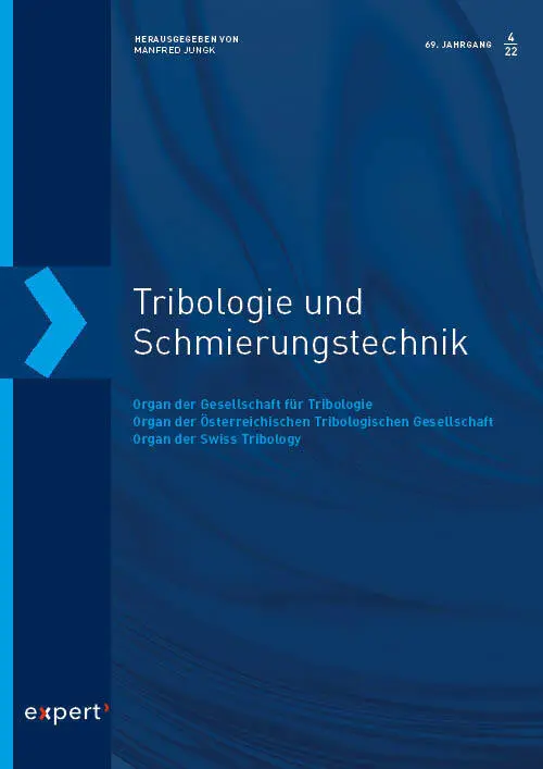 Cover: 9783816940036 | Tribologie und Schmierungstechnik 69, 4 (2022) | Manfred Jungk | Buch