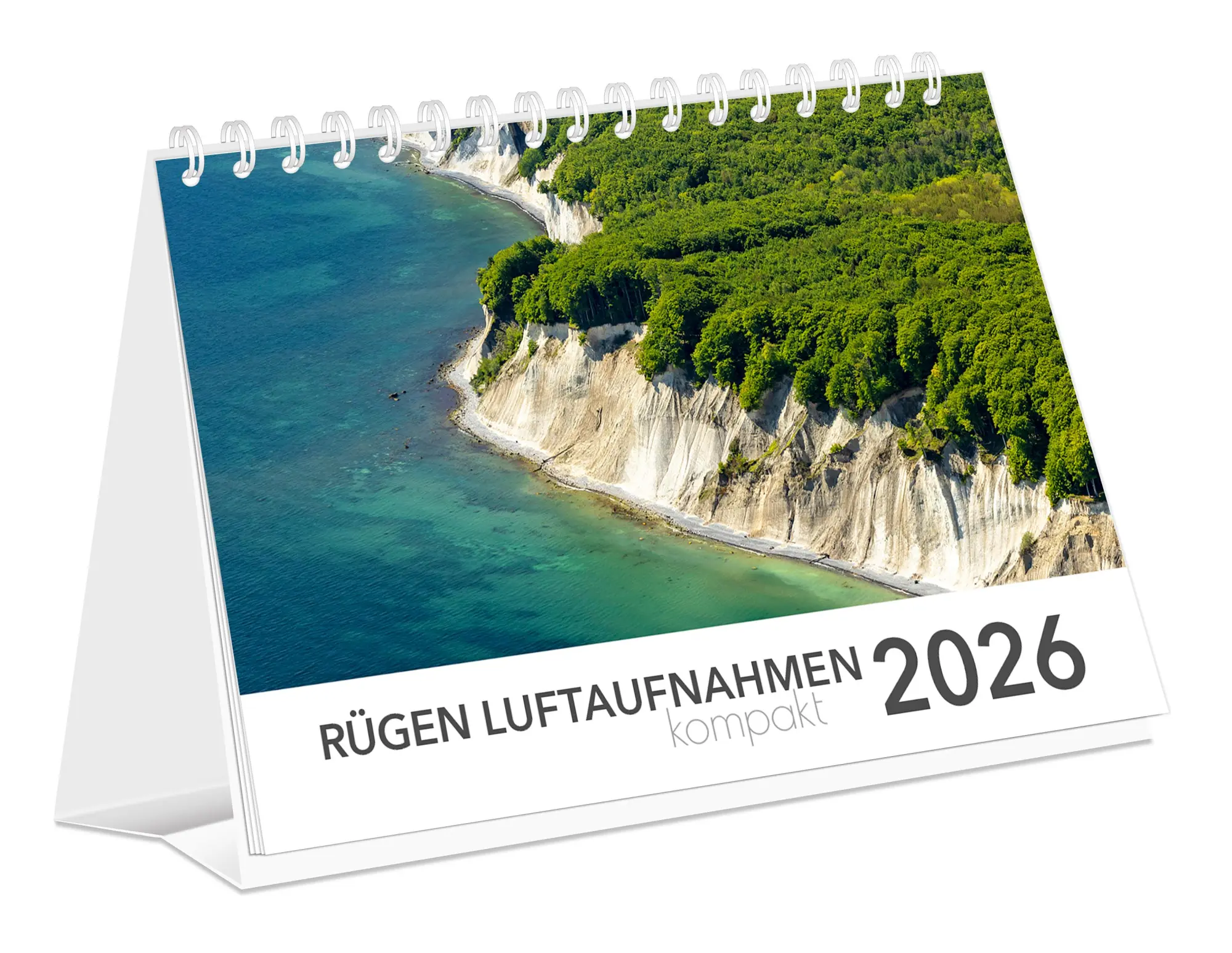 Cover: 9783910680036 | Kalender Rügen Luftaufnahmen kompakt 2026 | Peter Schubert | Kalender