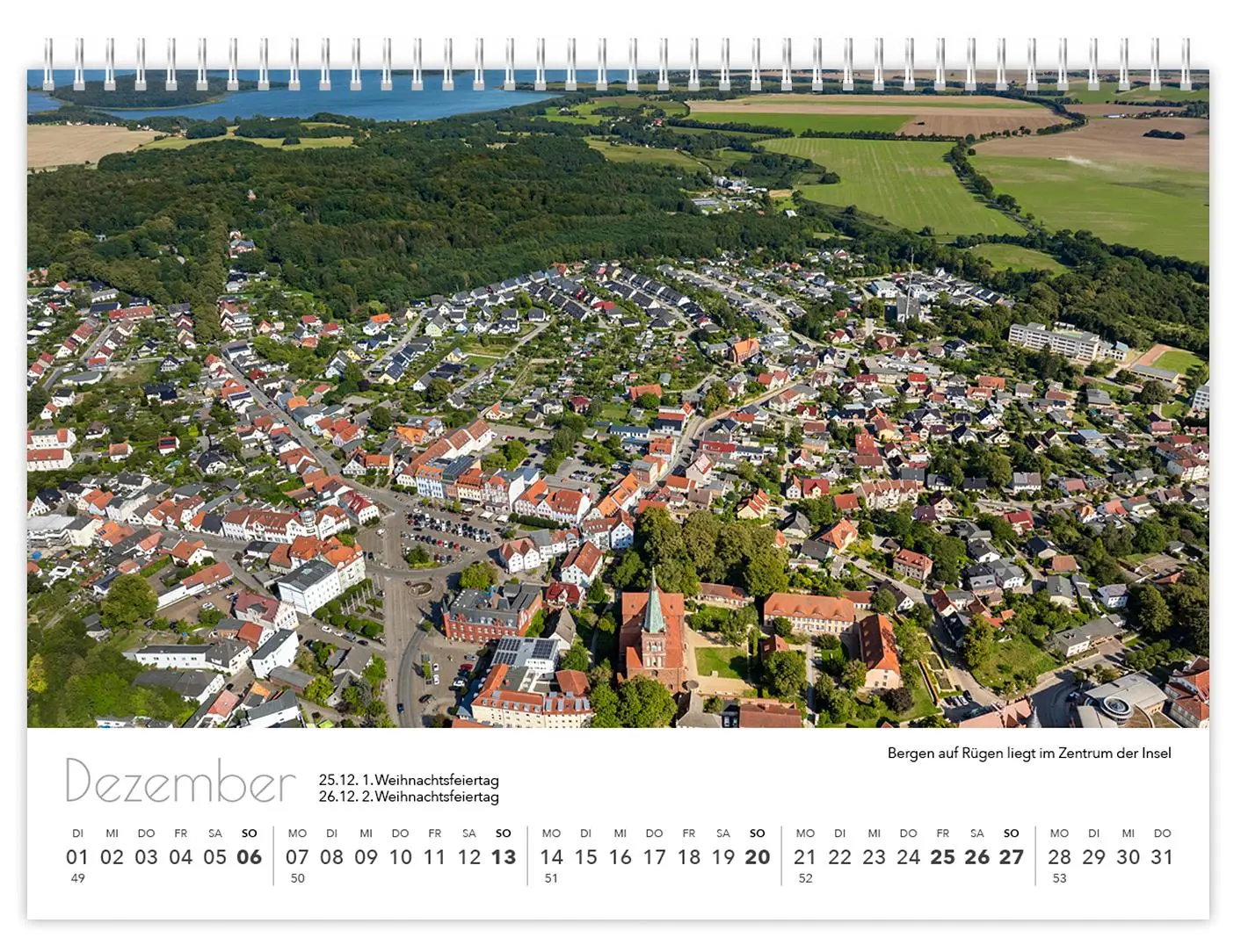 Bild: 9783910680036 | Kalender Rügen Luftaufnahmen kompakt 2026 | Peter Schubert | Kalender