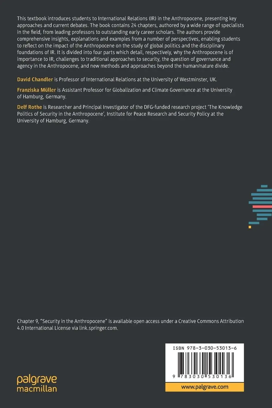 Rückseite: 9783030530136 | International Relations in the Anthropocene | David Chandler (u. a.)