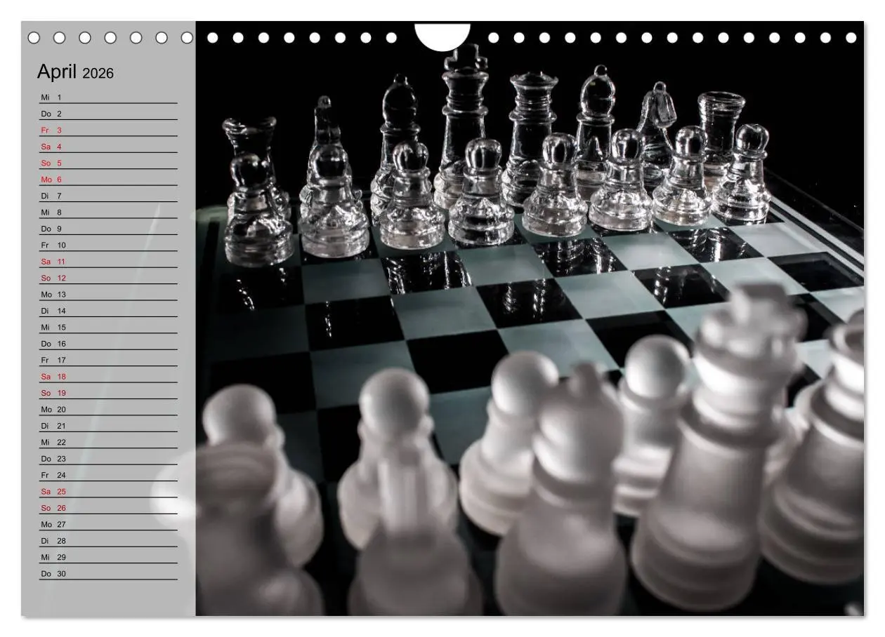 Bild: 9783457940136 | SCHACH - Spiel der Könige (Wandkalender 2026 DIN A4 quer), CALVENDO...