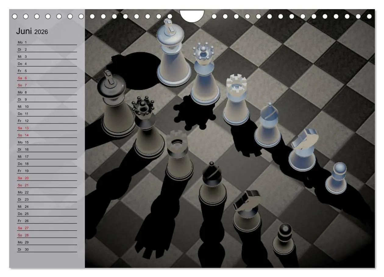 Bild: 9783457940136 | SCHACH - Spiel der Könige (Wandkalender 2026 DIN A4 quer), CALVENDO...