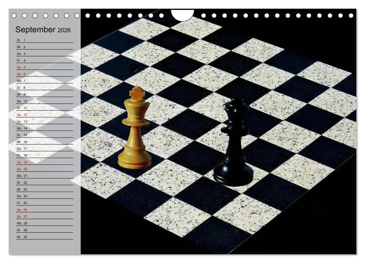 Bild: 9783457940136 | SCHACH - Spiel der Könige (Wandkalender 2026 DIN A4 quer), CALVENDO...
