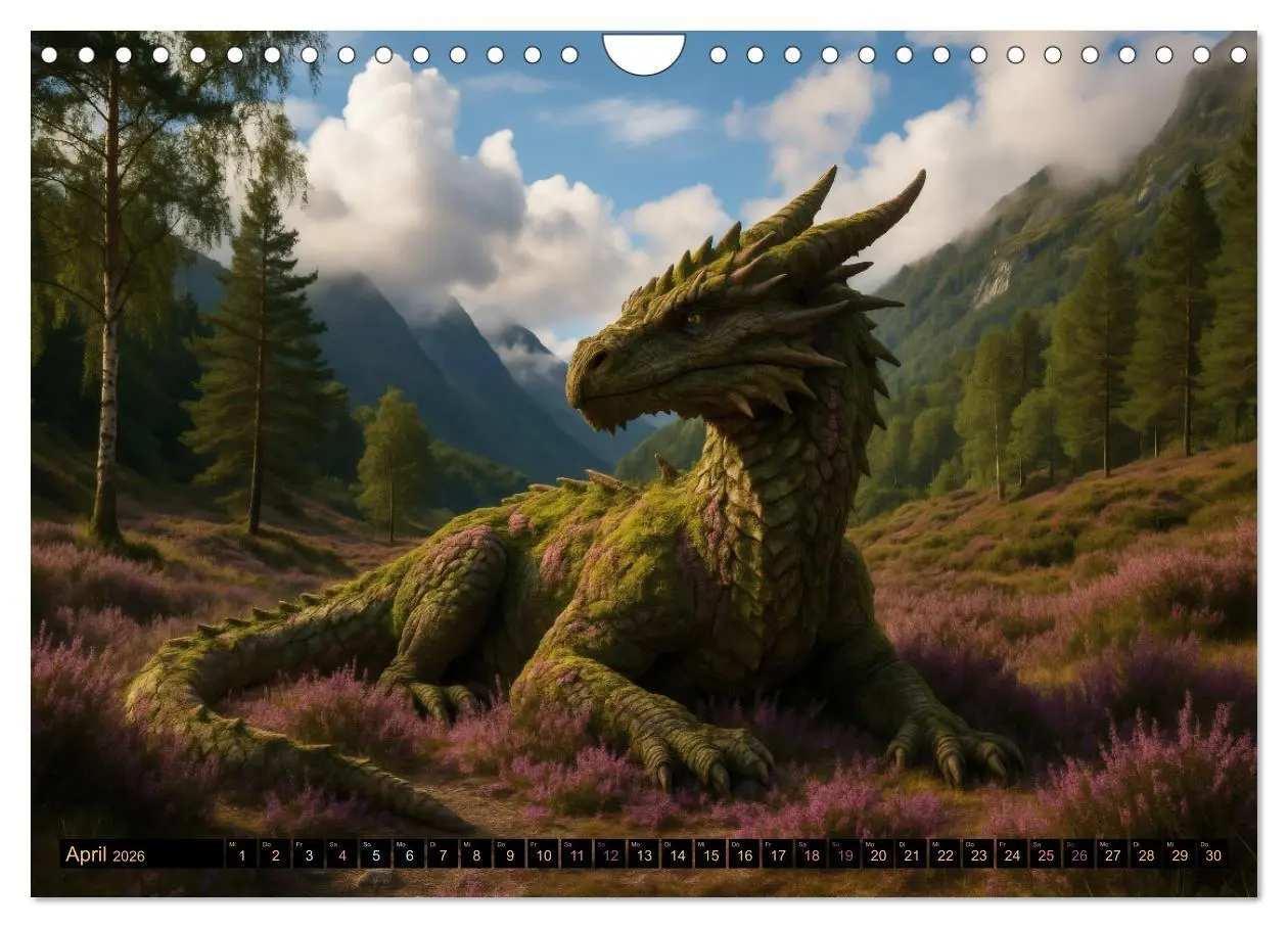 Bild: 9783516650136 | Prächtige Drachen, gut oder böse? (Wandkalender 2026 DIN A4 quer),...