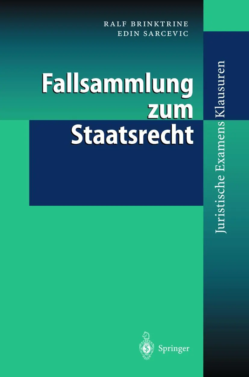 Cover: 9783540000136 | Fallsammlung zum Staatsrecht | Ralf Brinktrine (u. a.) | Taschenbuch