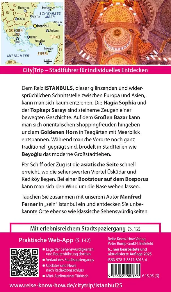 Rückseite: 9783831780136 | Reise Know-How CityTrip Istanbul | Manfred Ferner | Taschenbuch | 2025