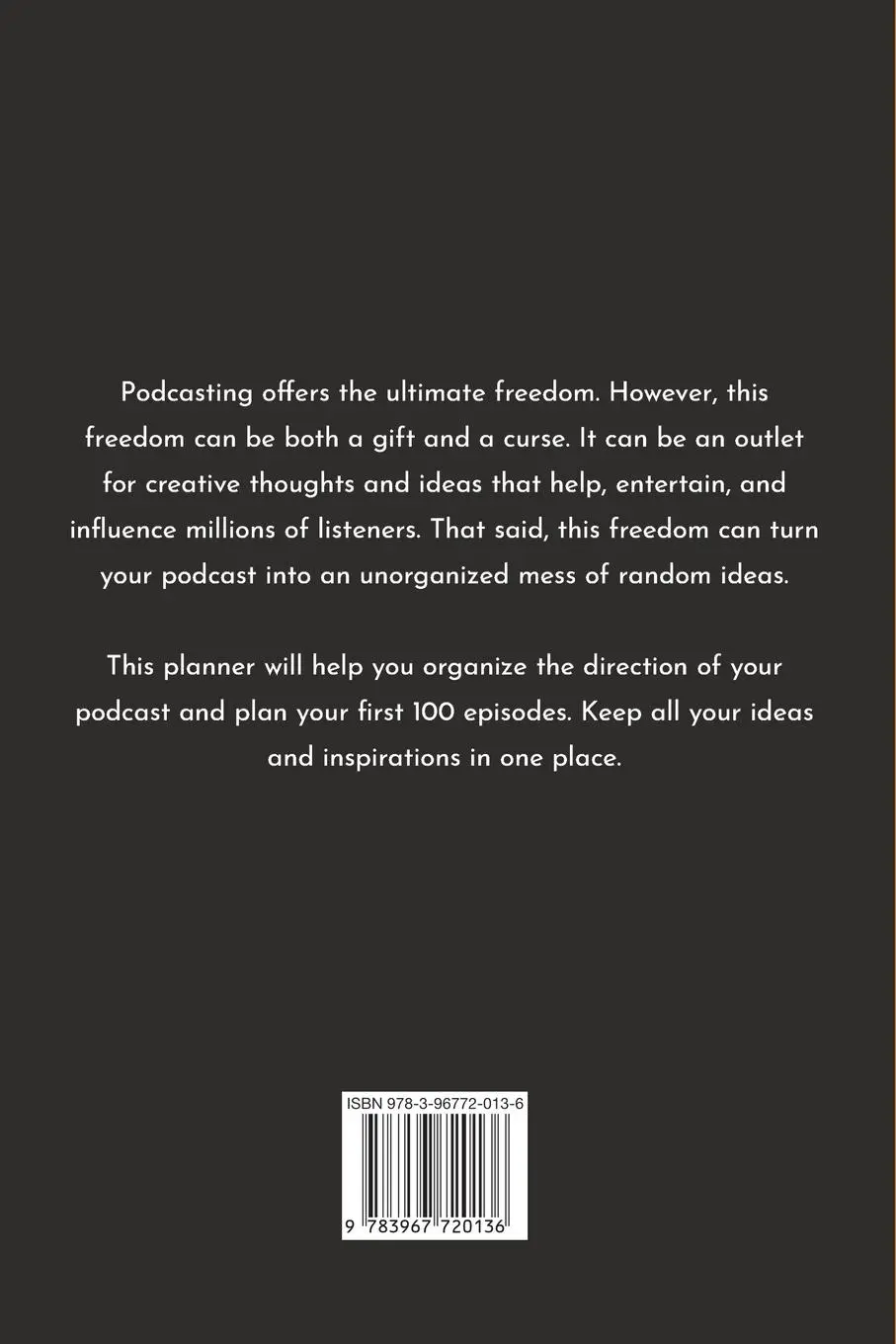 Rückseite: 9783967720136 | Podcast Planner | The Little Guided Planner to a Successful Podcast