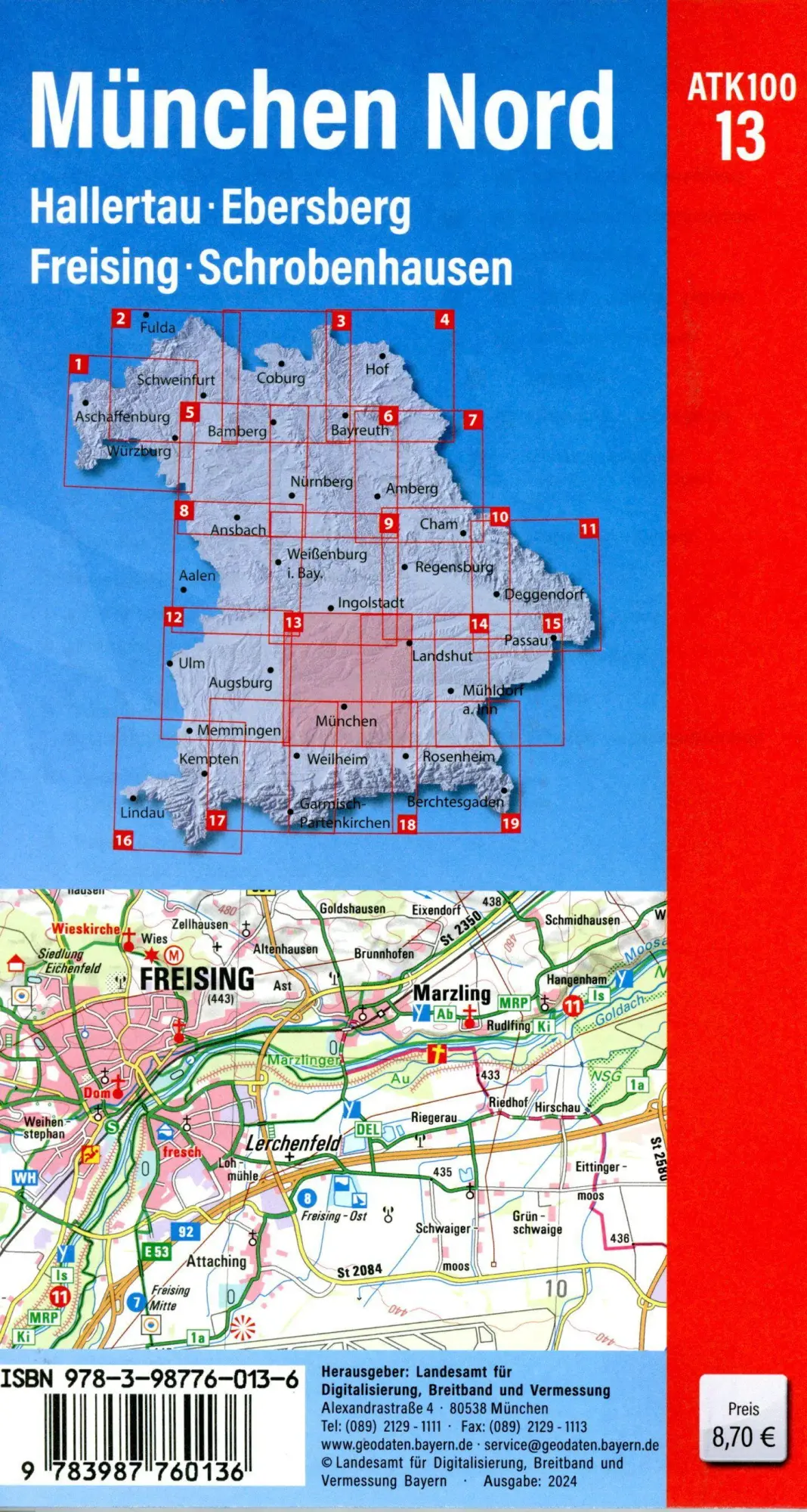 Bild: 9783987760136 | ATK100-13 München Nord (Amtliche Topographische Karte 1:100000) | 2024