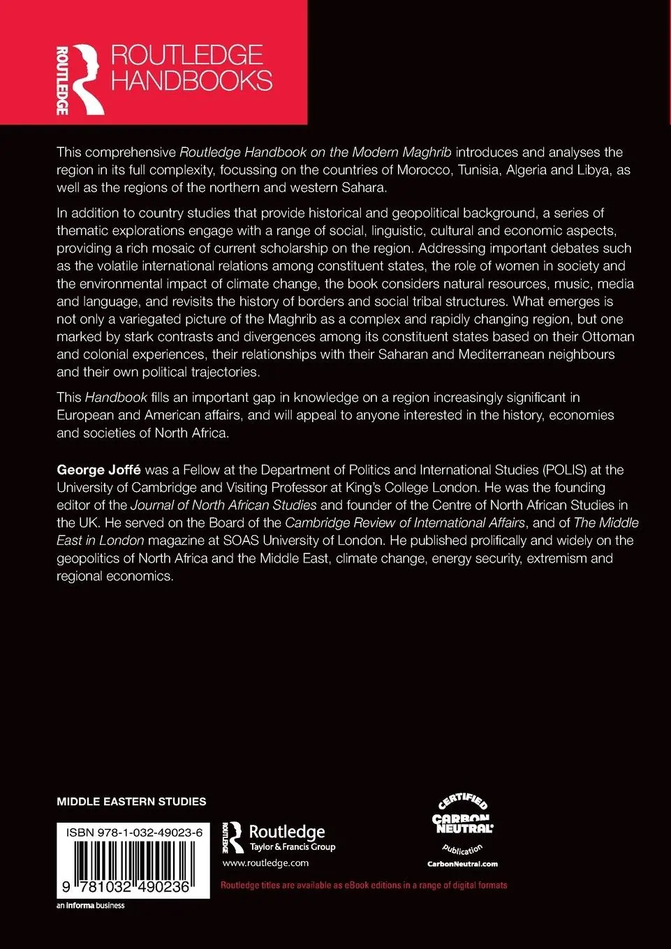 Rückseite: 9781032490236 | Routledge Handbook on the Modern Maghrib | George Joffé | Taschenbuch