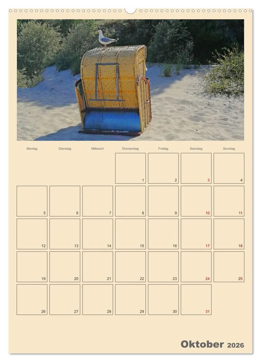 Bild: 9783516330236 | Usedom Ostsee - Terminplaner (Wandkalender 2026 DIN A2 hoch),...