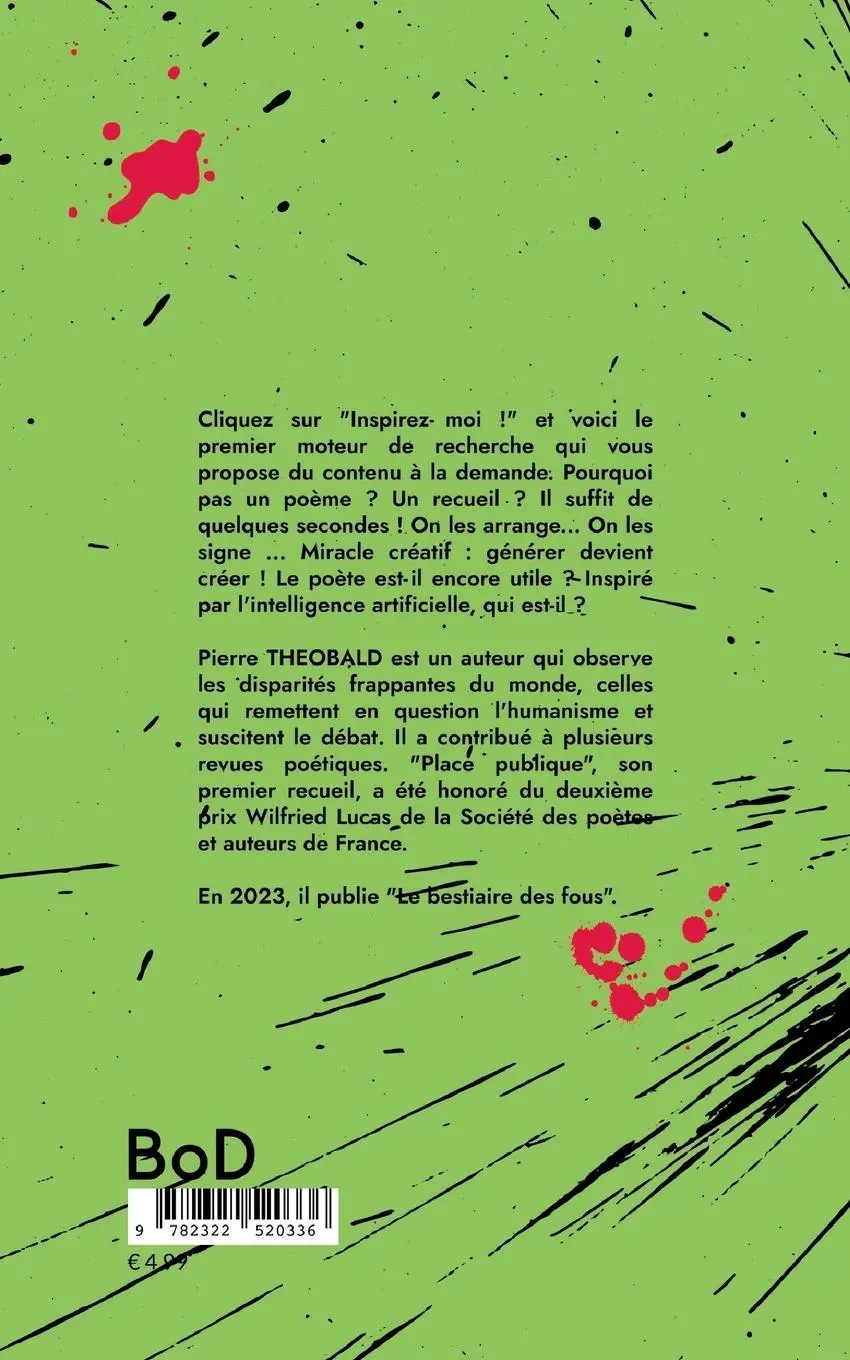 Rückseite: 9782322520336 | Techno poésie | Essai sur l'intelligence artificielle en poésie | Buch
