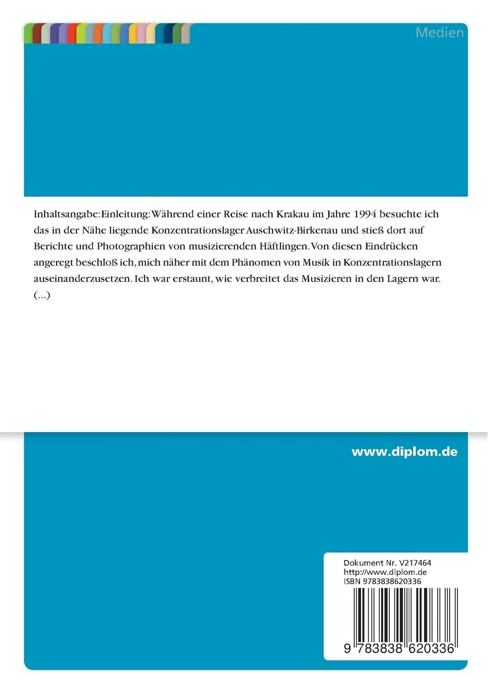 Rückseite: 9783838620336 | Hans Krása - "Brundibár" | Eine Kinderoper in Theresienstadt | Martens