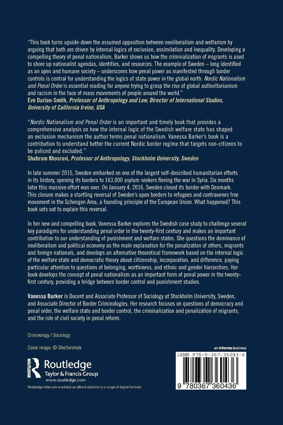 Rückseite: 9780367360436 | Nordic Nationalism and Penal Order | Walling the Welfare State | Buch