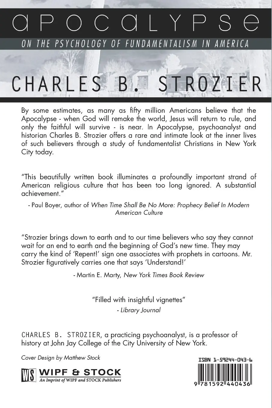 Rückseite: 9781592440436 | Apocalypse | Charles B. Strozier | Taschenbuch | Englisch | 2002