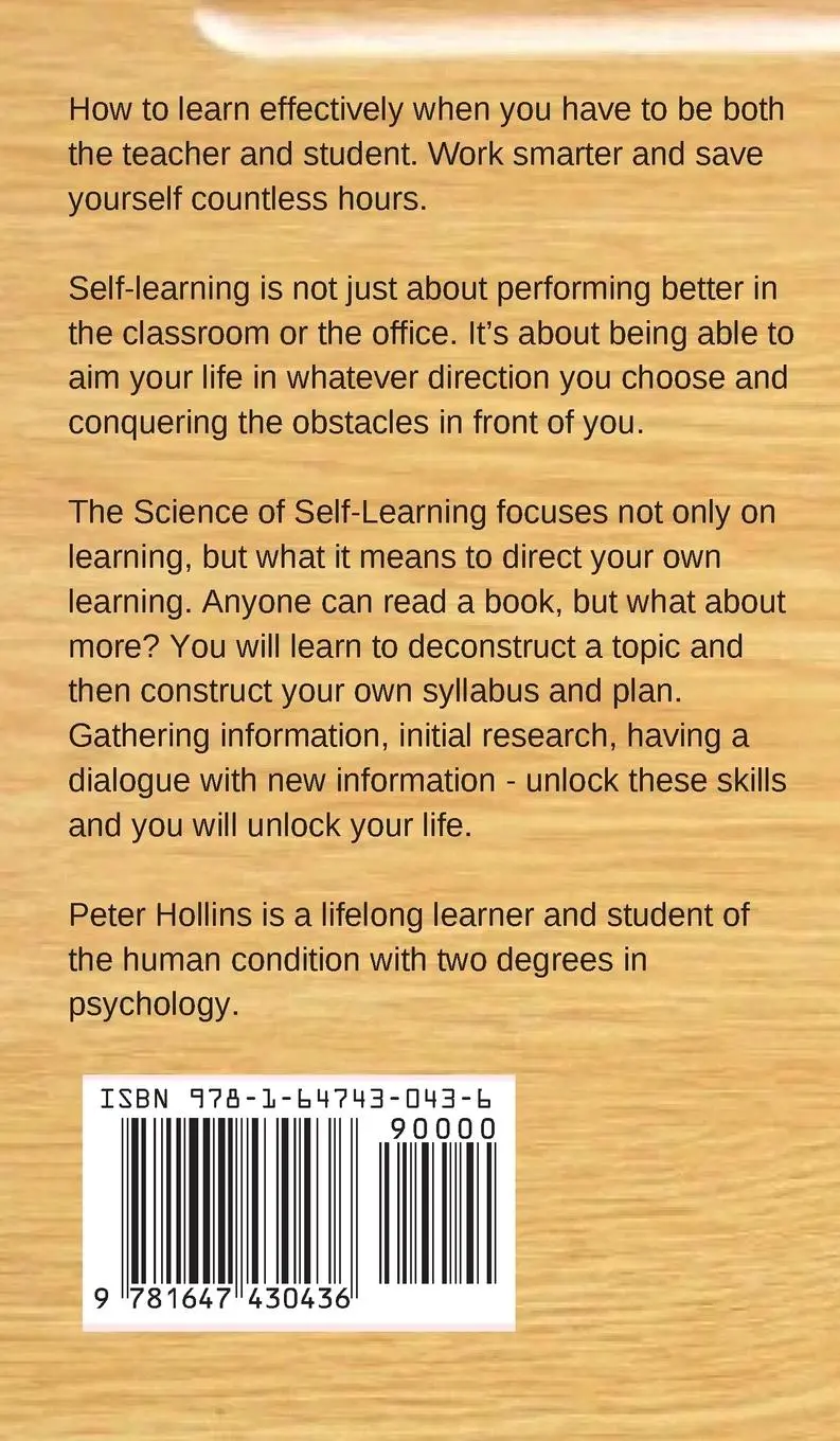 Rückseite: 9781647430436 | The Science of Self-Learning | Peter Hollins | Buch | Gebunden | 2019