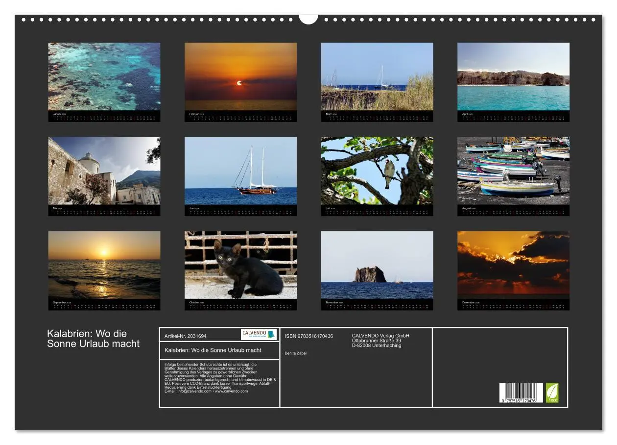Bild: 9783516170436 | Kalabrien: Wo die Sonne Urlaub macht (Wandkalender 2026 DIN A2...