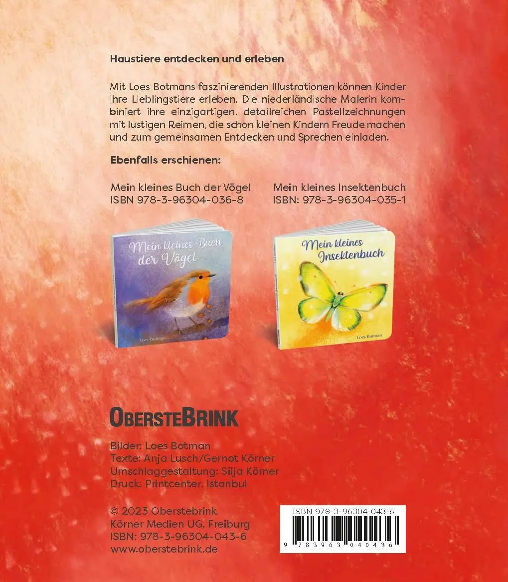 Rückseite: 9783963040436 | Mein kleines Haustierbuch | Loes Botman | Buch | 14 S. | Deutsch