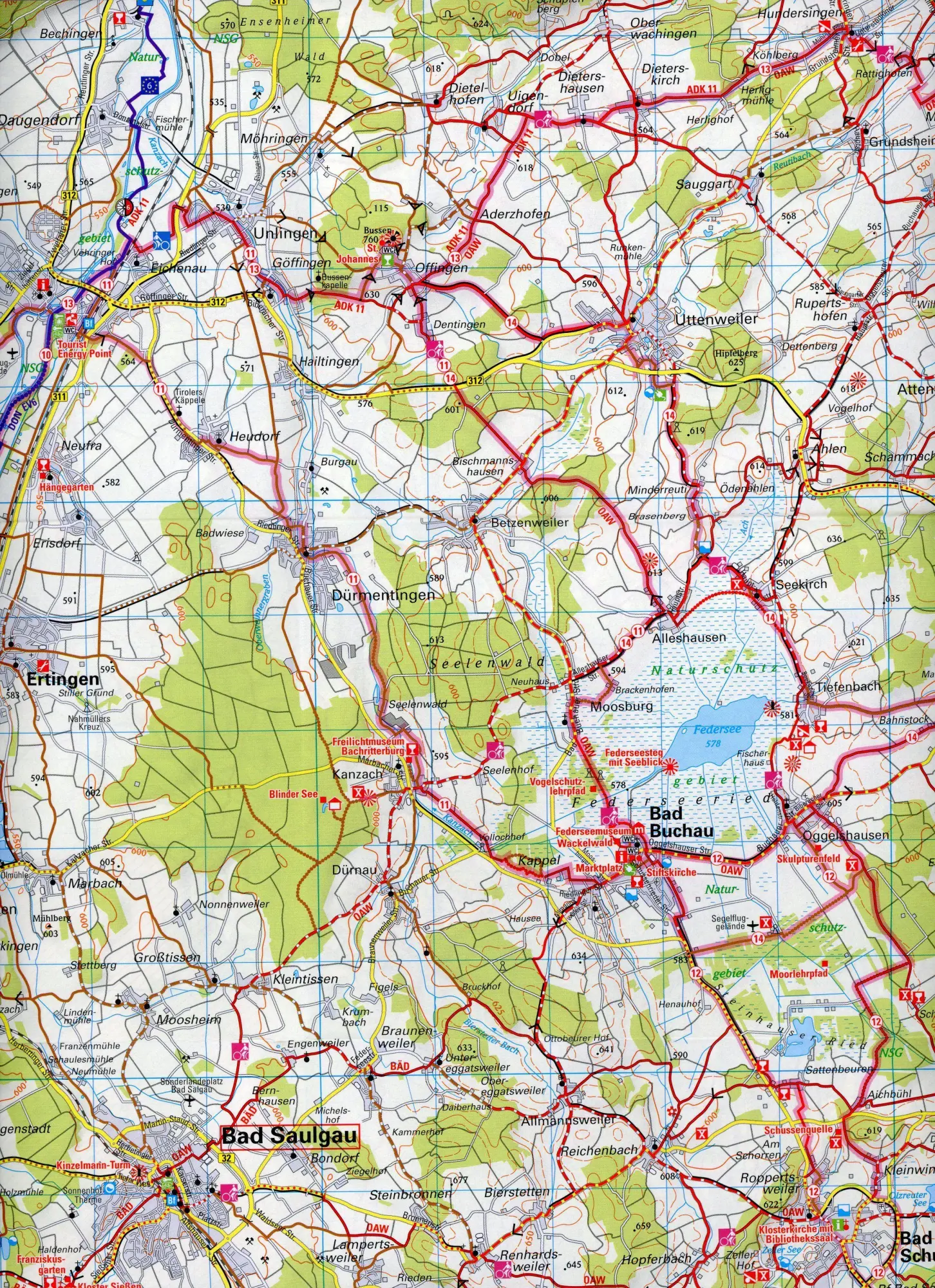 Bild: 9783969900536 | ADFC-Regionalkarte Traumhafte E-Bike-Touren im Donaubergland,...
