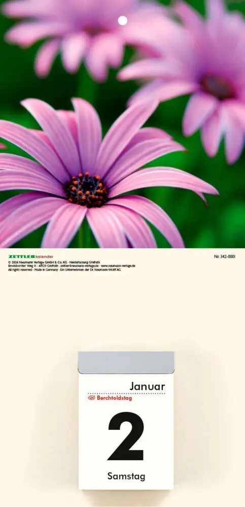 Bild: 4069095000636 | Bildrückwände für Typ 301 und 302 Blumen soriert 2027 | Kalender