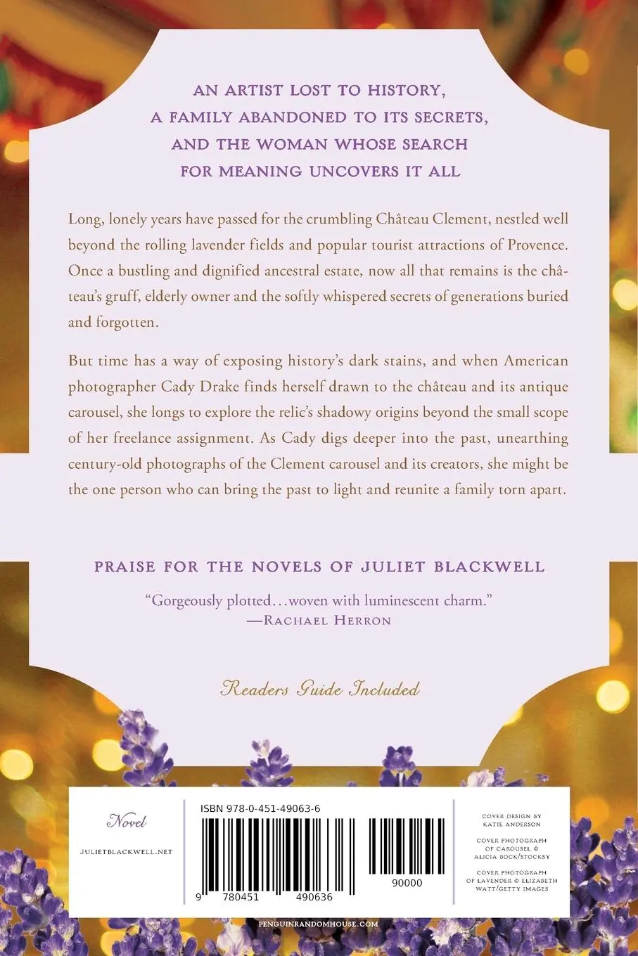 Rückseite: 9780451490636 | The Lost Carousel of Provence | Juliet Blackwell | Taschenbuch | 2018