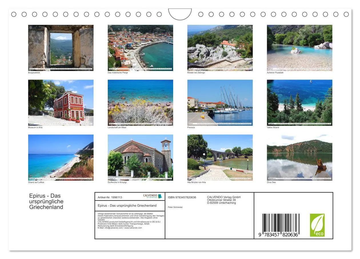 Bild: 9783457820636 | Epirus - Das ursprüngliche Griechenland (Wandkalender 2026 DIN A4...