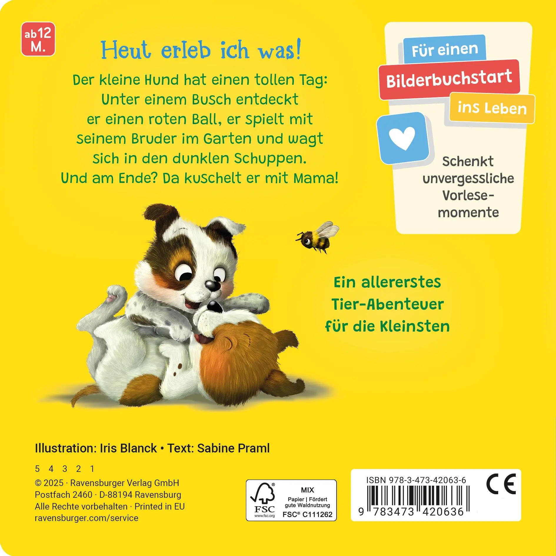 Rückseite: 9783473420636 | "Hallo, hier bin ich!", ruft der kleine Hund | Sabine Praml | Buch