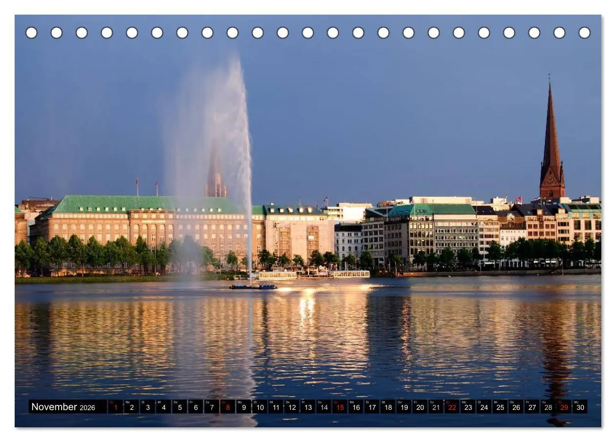 Bild: 9783516220636 | Hamburg - Alster (Tischkalender 2026 DIN A5 quer), CALVENDO...